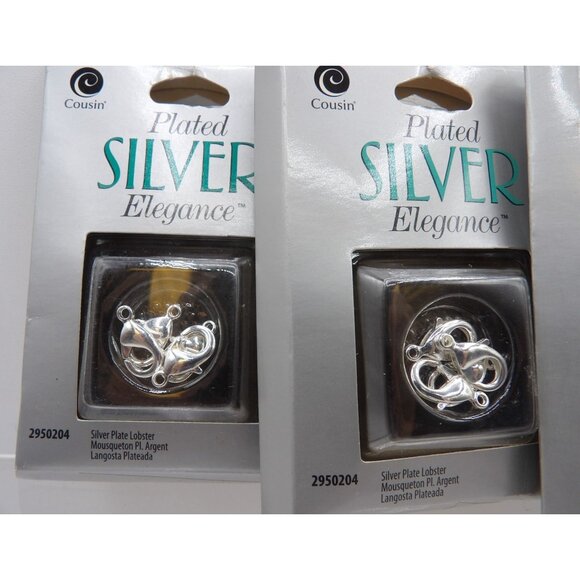 Jewelry Findings- 6mm Split Rings, Lobster Claw, Open Jump Ring, Silver Plate - Picture 2 of 5